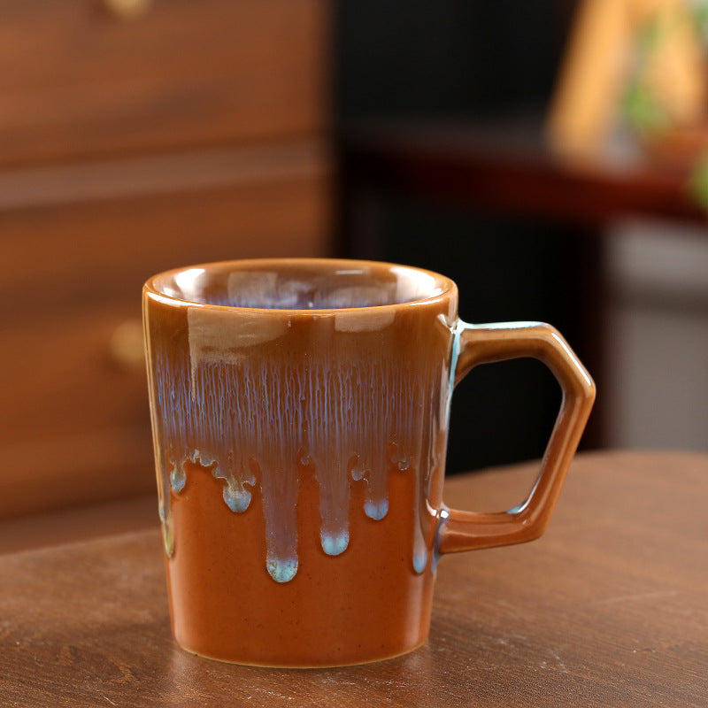 Flowing-Glaze Ceramic Mug, 300ml