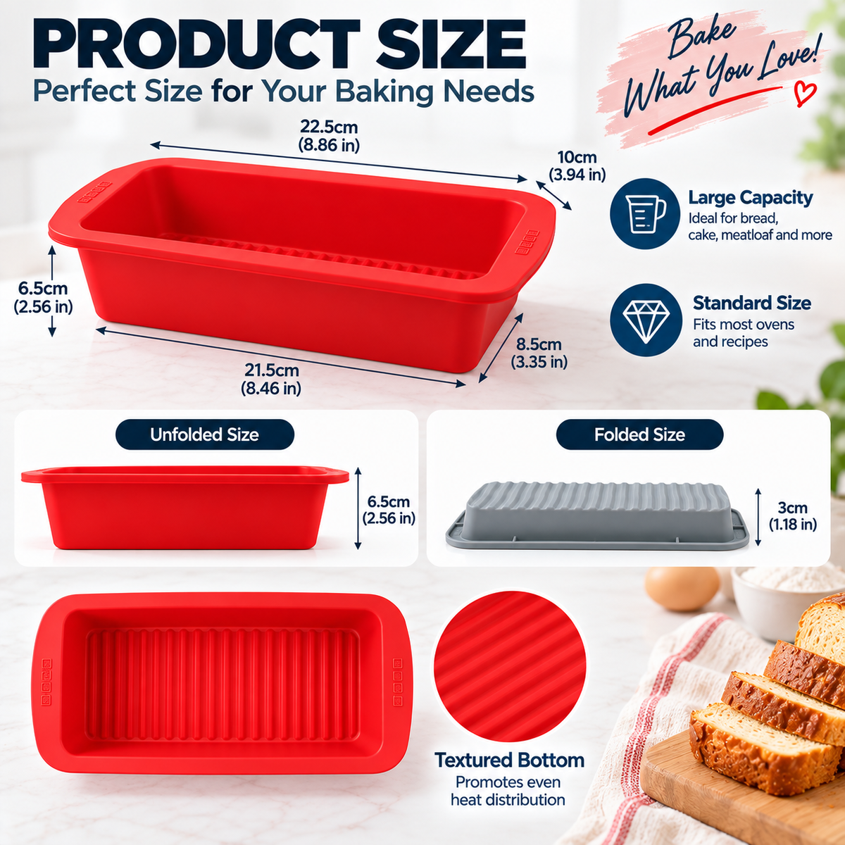 Non-Stick Silicone Loaf Pan