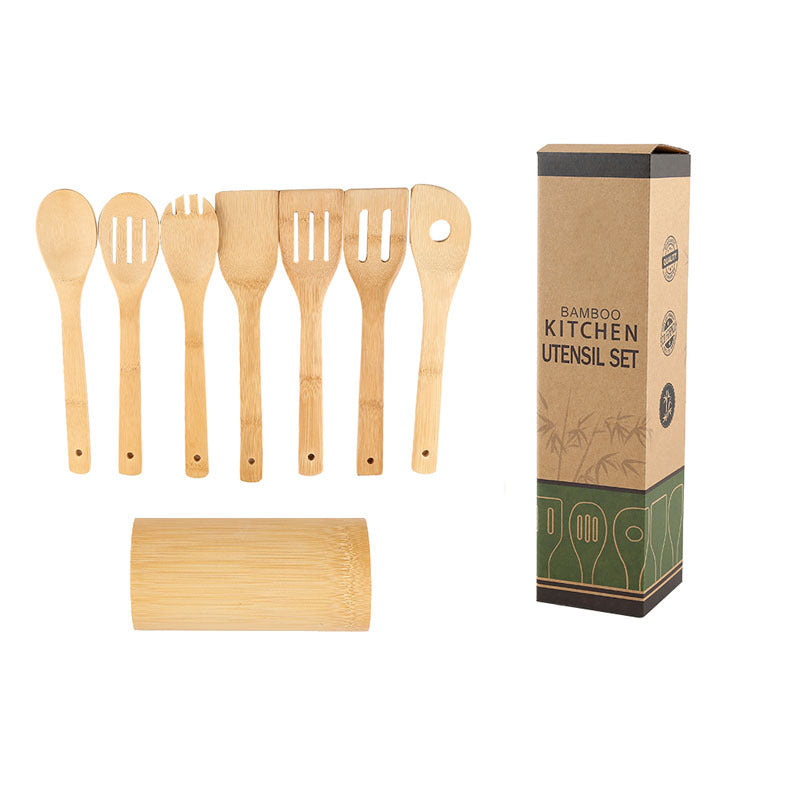 Bamboo Utensil Set with Holder - 11 Style