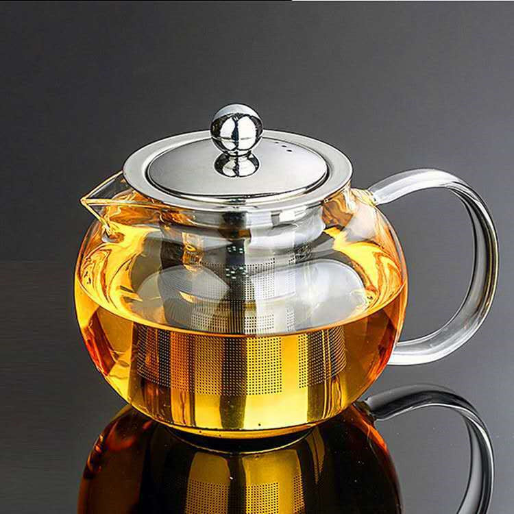 Heat-Resistant Glass Teapot - Transparent / 1300ml