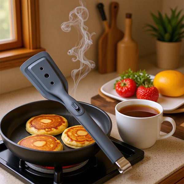 2-in-1 Silicone Spatula Tongs