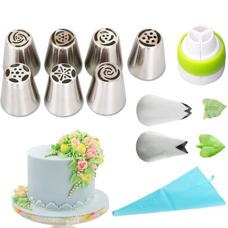 27-Piece Stainless Steel Piping Nozzle Set