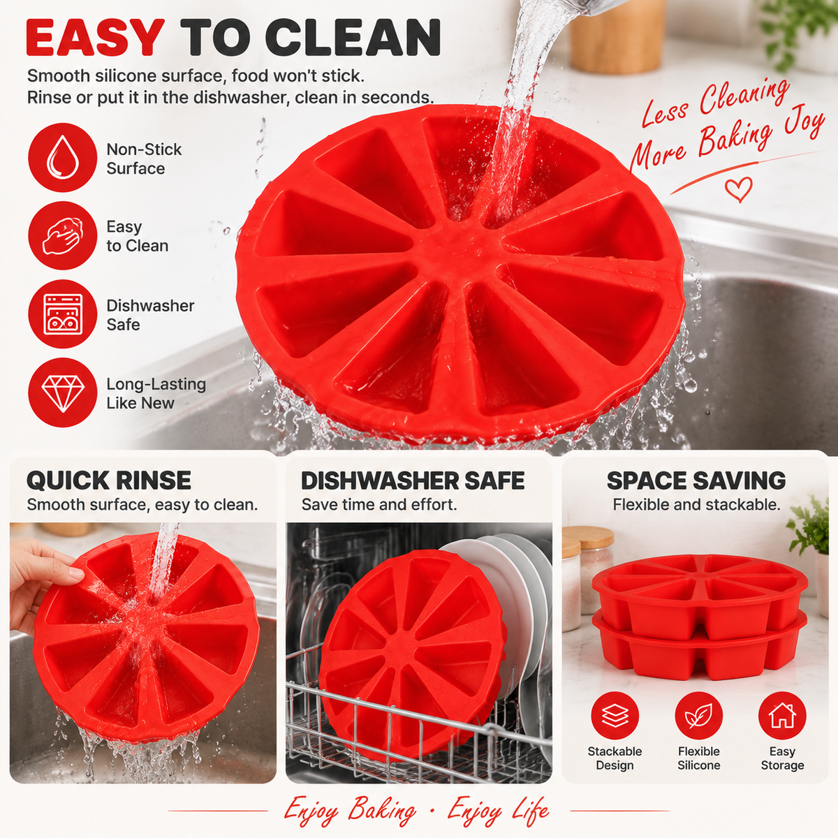 8-Cavity Silicone Cake Mould