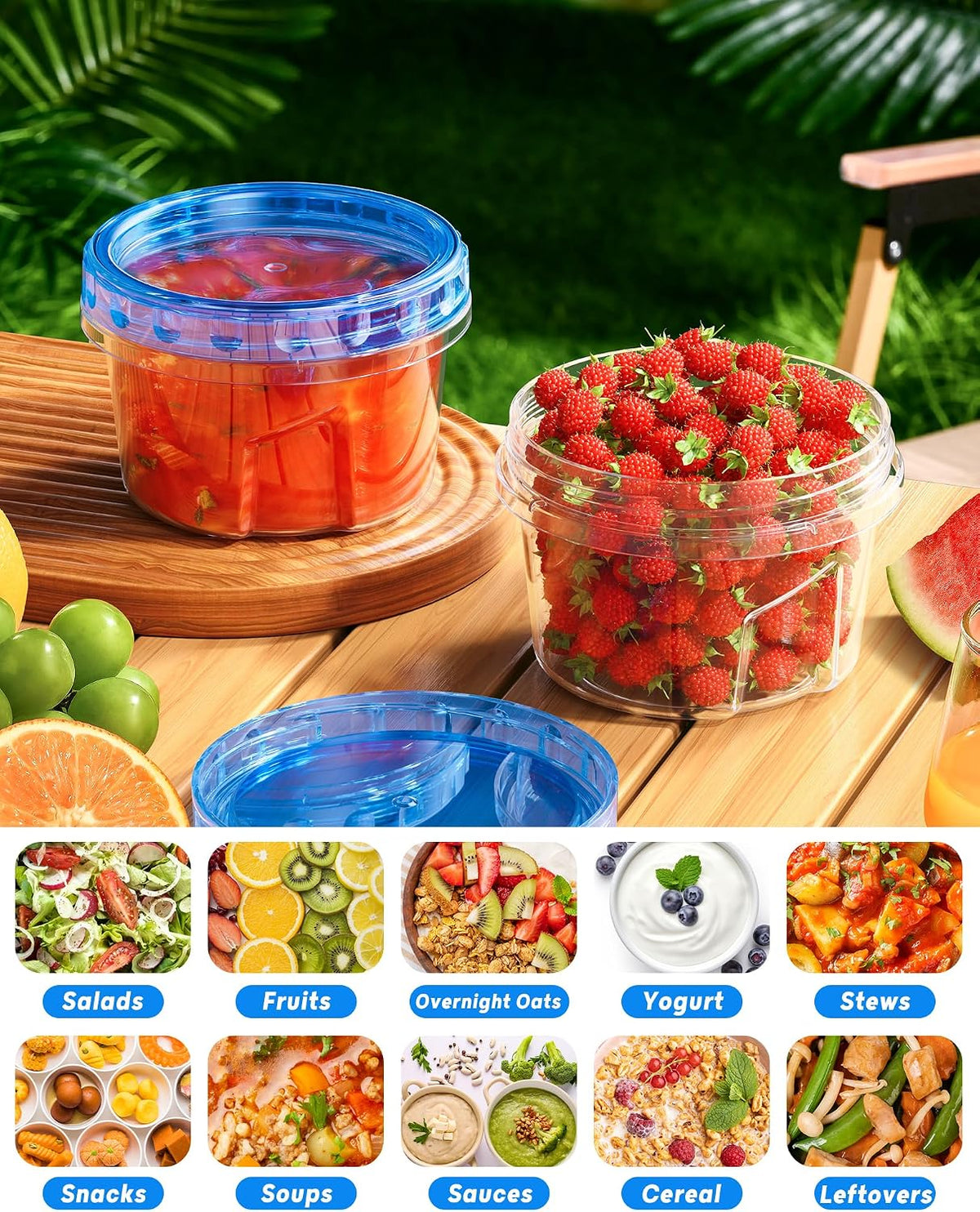 Freezer Storage Containers, 500ml (6-Pack)