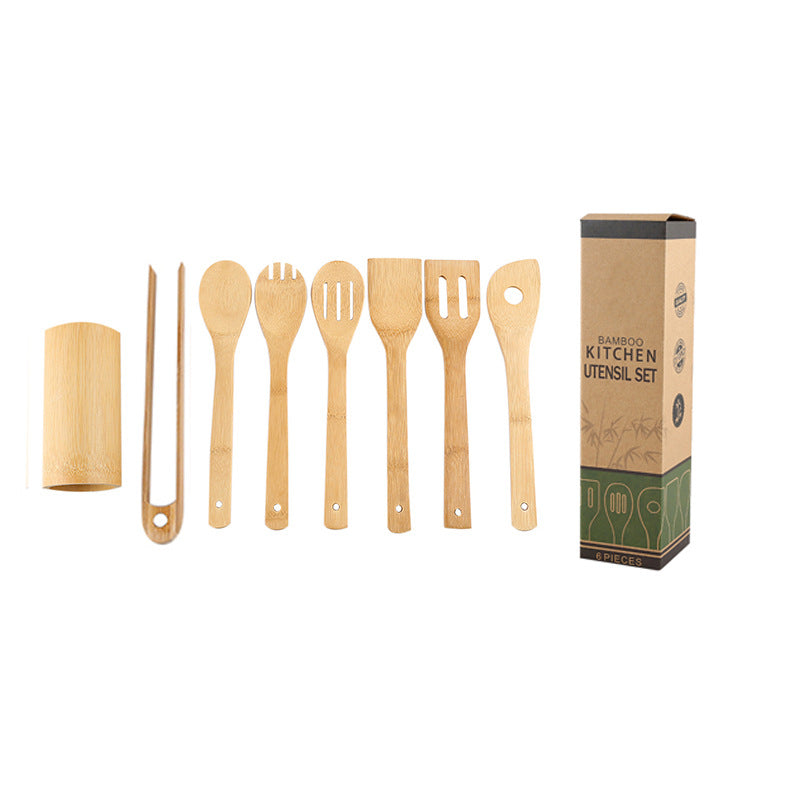 Bamboo Utensil Set with Holder - 10 Style
