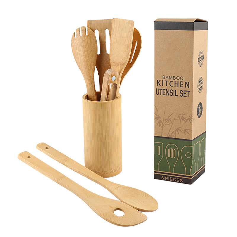 Bamboo Utensil Set with Holder - 9 Style