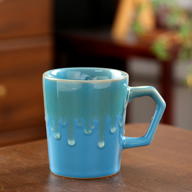 Flowing-Glaze Ceramic Mug, 300ml