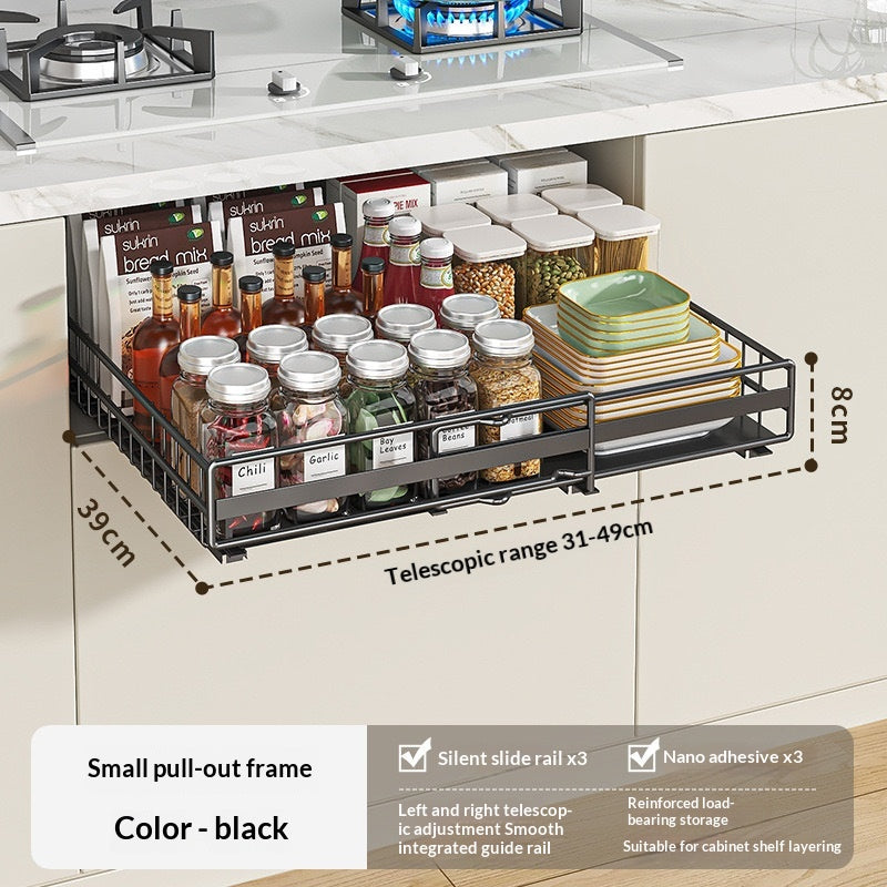 Extendable Pull-Out Drawer Storage Rack