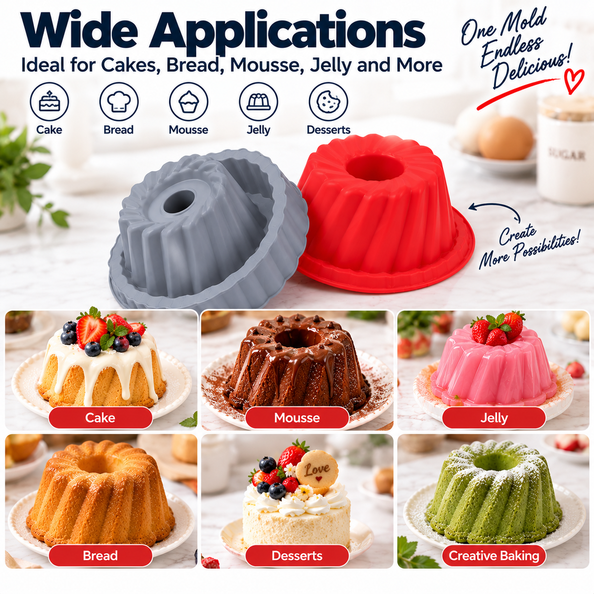 Silicone Bundt Cake Mould