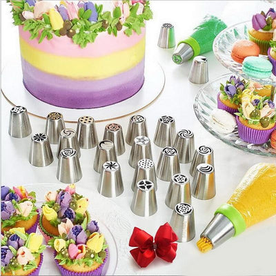 27-Piece Stainless Steel Piping Nozzle Set