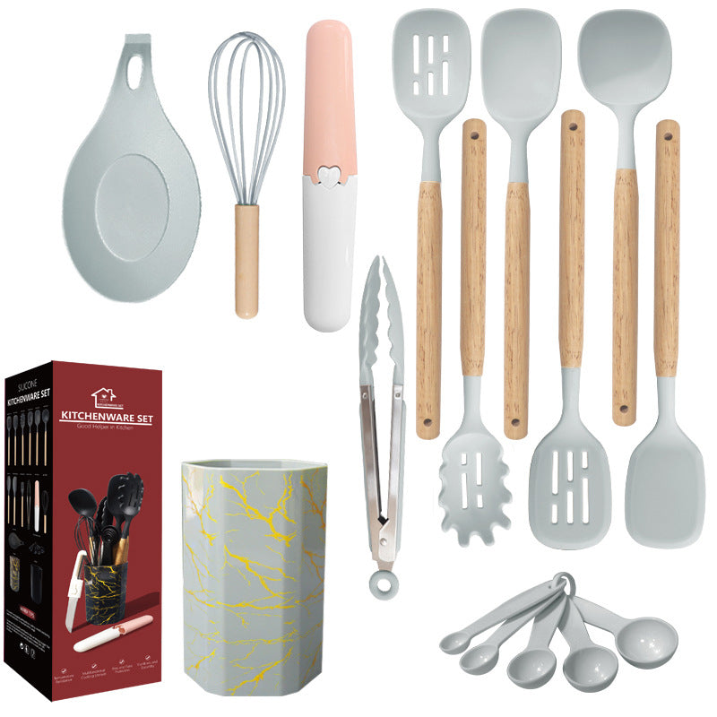 12-Piece Silicone Utensil Set - Brooklyn Gray / Style A