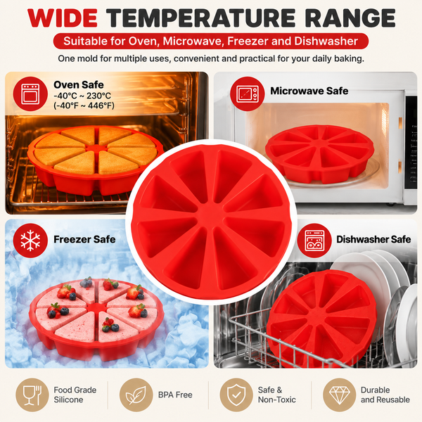 8-Cavity Silicone Cake Mould