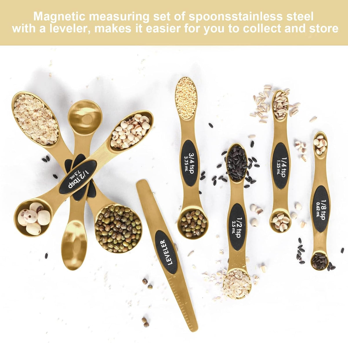 Magnetic Stainless Steel Measuring Spoons