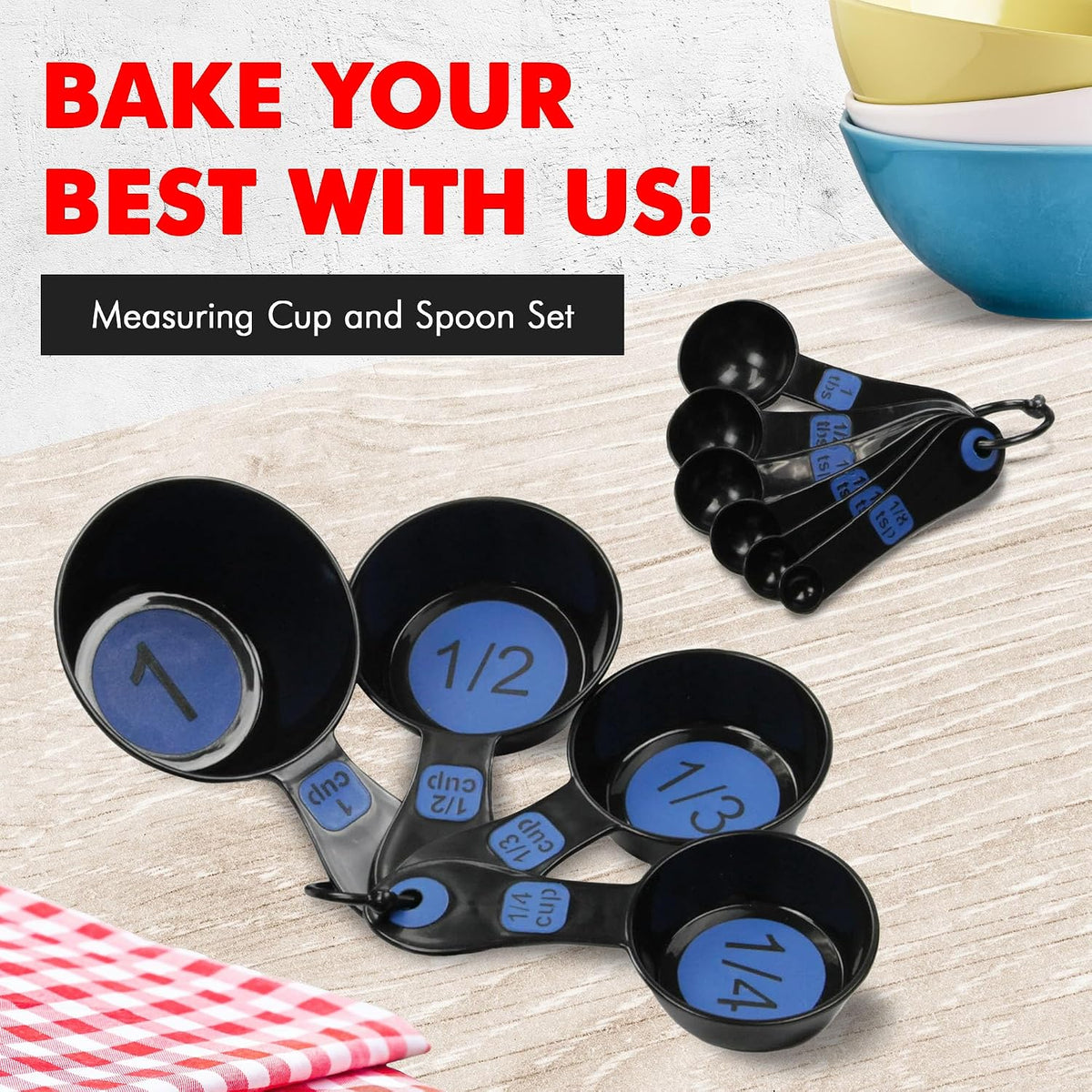 Easy-Read Measuring Cup Set (10-Pack)