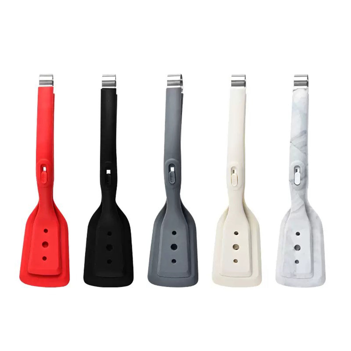 2-in-1 Silicone Spatula Tongs