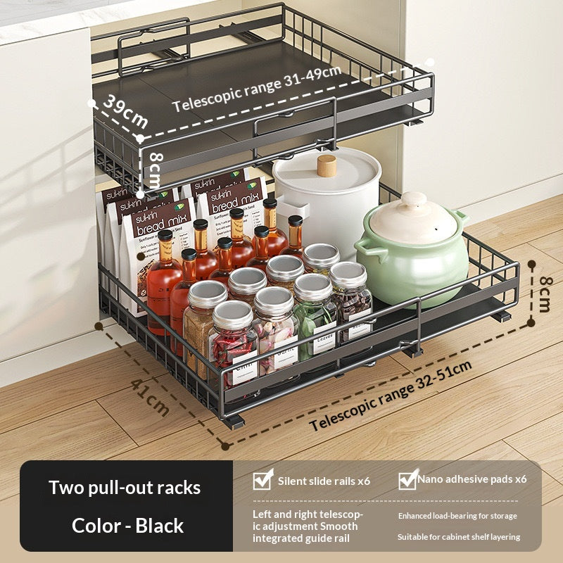 Extendable Pull-Out Drawer Storage Rack