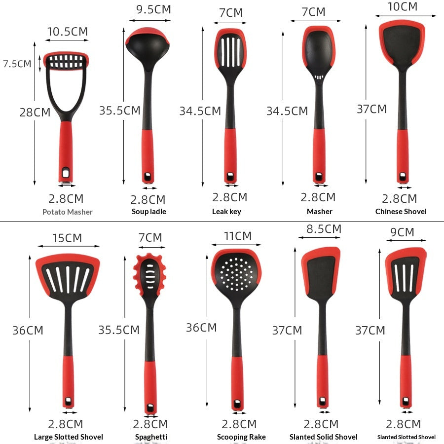 Silicone-Wrapped Nylon Kitchen Utensil