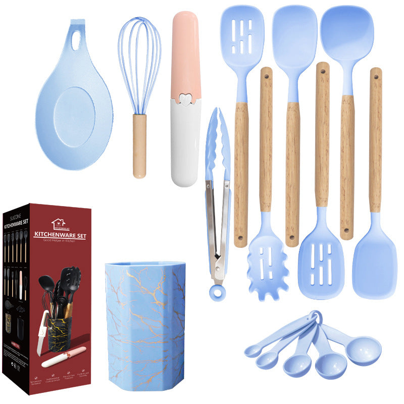 12-Piece Silicone Utensil Set - Marina Bay Blue / Style A