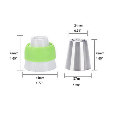 27-Piece Stainless Steel Piping Nozzle Set